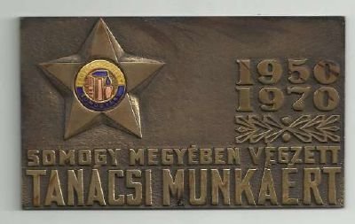 Somogy megyében végzett tanácsi munkáért 1950-1970